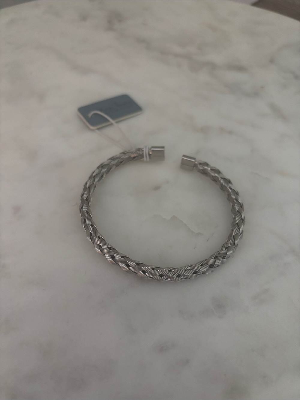 Mia Fiore Sterling Braided Silver Cuff Bracelet